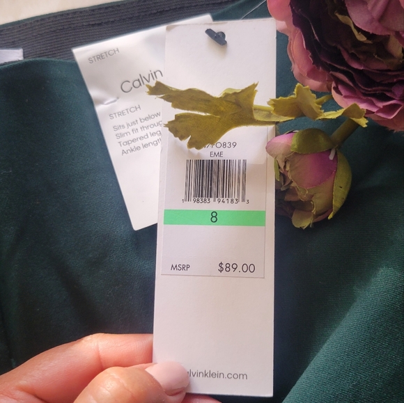 Calvin Klein Teal Green Trousers - Picture 5 of 7